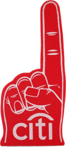 Promotional Foam Hands: 18 inch Number 1 Foam Hands